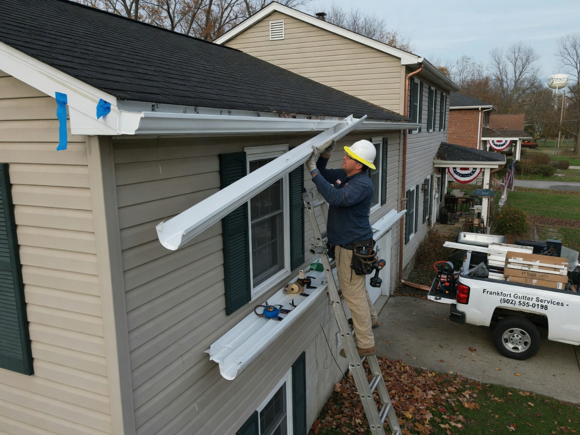 Aluminum Gutter Installation in Frankfort