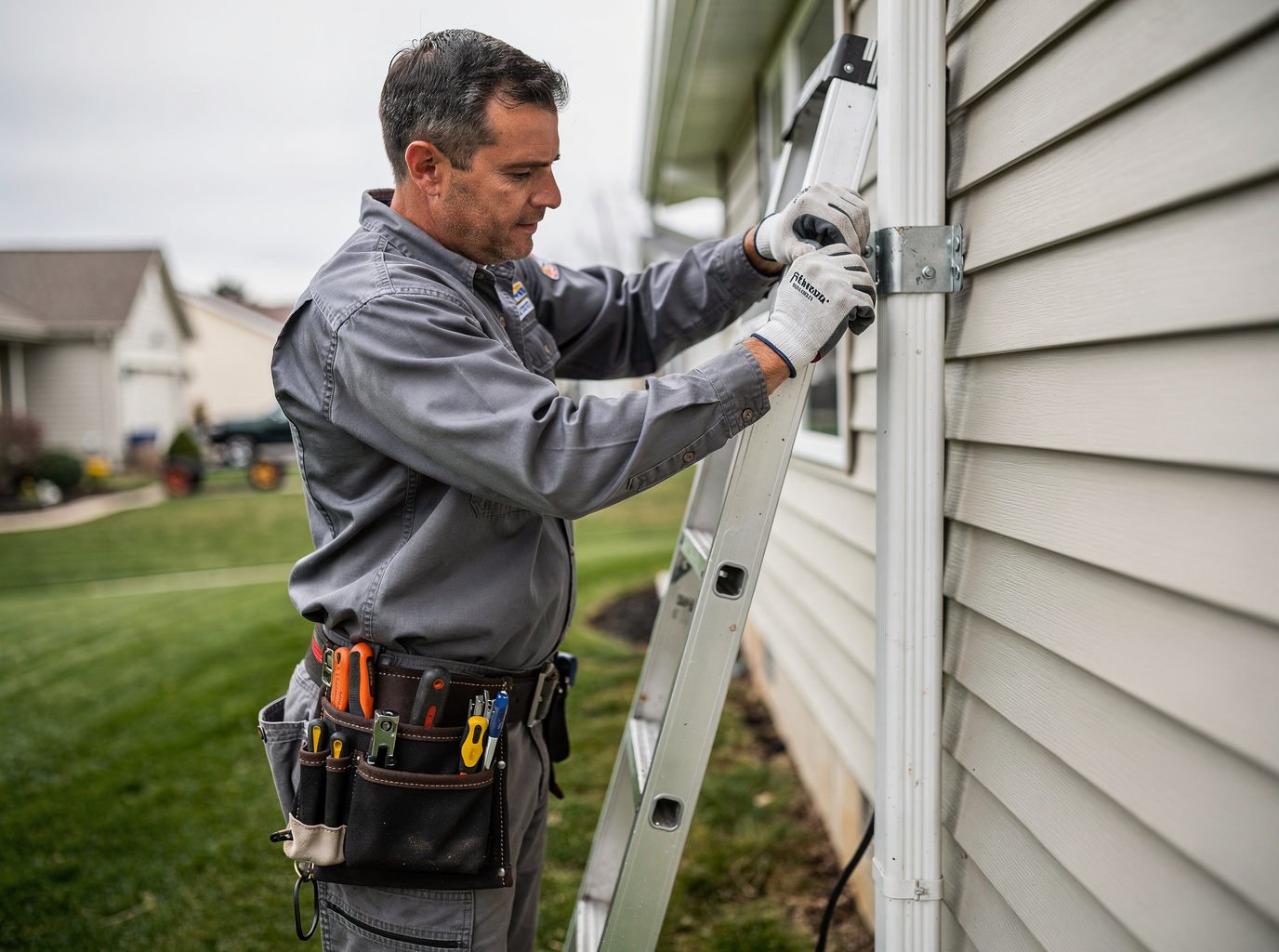 Downspout Installation in Frankfort
